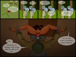 3_toes 4_fingers 5_panel_comic anthro armor bear bisected blood blude550 bodily_fluids boots bottomwear bottomwear_down claws clothed clothed_anthro clothed_male clothing comic conker's_bad_fur_day corpse cum death detailed_background dialogue digital_media_(artwork) duo english_text entrails erection feet female female_death fingers fluffy fluffy_tail footwear fur furniture genital_fluids genitals gore gore_focus grass grey_body grey_fur group guts headgear helmet hi_res holding_both_ankles holding_both_legs humanoid_genitalia inside leg_muscles looking_at_another male male/female male_anthro mammal military_uniform muscular_legs nature necrophilia nude on_table orange_body orange_fur organs outside pants pants_down partially_clothed pawpads penetration penile penis penis_poking_out plant profanity pubes rareware rodent sciurid sex shaded shc_soldier shoes shrub snuff spats_(footwear) speech_bubble spread_legs spreading stick_figure table tail talking_to_another tediz teeth text toe_claws toes tree tree_squirrel uniform vaginal vaginal_penetration vulva white_pubes
