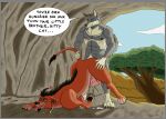 anthro anthro_on_feral bestiality canid canine canis disney duo felid feral handsfree_orgasm lion male male/male mammal nuka_(the_lion_king) orgasm pantherine petitluca ranch_(ranchdog) seeing_stars tail tail_grab the_lion_king tongue tongue_out wolf