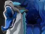bodily_fluids dragon feral fur furred_dragon furred_scalie hi_res hoffersanchez horn looking_at_viewer male mouth_shot mythological_creature mythological_scalie mythology open_mouth open_smile saliva saliva_string scalie smile solo teeth throat tongue tongue_out vaccino