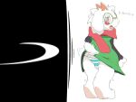 anthro ba7mix bottomwear bovid bulge butt caprine clothing delrarune deltarune embarrassed eyewear fur glasses goat hi_res horn kemono male mammal panties pattern_bottomwear pattern_clothing pattern_panties pattern_underwear ralsei robe scarf solo striped_bottomwear striped_clothing striped_panties striped_underwear stripes torn_clothing undertale_(series) underwear white_body white_fur