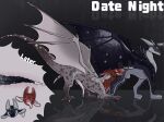 animal_genitalia athletic black_body black_scales black_sclera chibi claws dogbytestudios dragon duo ear_piercing ear_ring ears_back ears_down ejaculation facial_piercing flirting fully_sheathed genitals grey_body grey_scales hi_res horn jewelry lip_piercing long_tail male male/male mythological_creature mythological_scalie mythology open_mouth penis piercing pivoted_ears play_bow playful prehensile_penis pupils quadruped red_body red_scales reflection ring_piercing scales scalie sheath simple_background slit_pupils snakebite_piercing tail teeth tongue walking white_body white_eyes white_scales wings