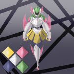  absurd_res arm_blade armor big_hands biped blade bottomwear breasts clothing color_swatch digital_eyes female future_pokemon gauntlets generation_9_pokemon gloves green_hair grey_body hair handwear hi_res highlights_(coloring) humanoid iron_valiant looking_at_viewer machine mask medium_breasts melee_weapon nintendo not_furry paradox_pokemon pigtails pink_highlights pokemon pokemon_(species) skirt solo thick_thighs variant visor vtxnuki_(txnuki) warpina_(nickzilla) weapon wearing_mask 