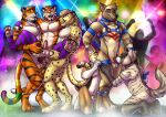  2020 absurd_res anal anthro anthro_on_anthro anthro_penetrated anthro_penetrating anthro_penetrating_anthro athletic athletic_anthro athletic_male blue_eyes blue_harness brown_eyes canid canine canis clothed clothing dated domestic_dog erection eyes_closed facial_markings facial_spots felid front_view fur genitals green_eyes group group_sex hand_on_head harness head_markings hi_res holding_another hufnaar hyena kneeling kneeling_sex leg_markings male male/male male_anthro male_penetrated male_penetrating male_penetrating_male mammal markings narrowed_eyes nightclub nude open_mouth oral oral_penetration oral_sandwich orange_body orange_fur pantherine parallel_sex partially_clothed pawpads penetration penis penis_in_mouth red_pawpads red_penis rimming sex side_view snow_leopard socks_(marking) spots spotted_face spotted_legs spotted_markings spotted_neck spotted_tail spread_legs spreading standing standing_sex striped_arms striped_face striped_legs striped_markings striped_neck striped_tail stripes tail tail_markings tan_body tan_fur threesome tiger white_body white_fur yellow_body yellow_fur 