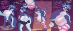  absurd_res after_sex animal_genitalia animal_penis anthro balls belly_blush big_butt blue_body blue_fur blush bodily_fluids body_blush border_collie breast_growth breasts butt canid canine canine_genitalia canine_penis canis chastity_cage chastity_device claws clothing collar collie cum cum_from_ass cum_in_ass cum_inflation cum_inside cum_on_balls cum_while_chaste dialogue domestic_dog feminization flat_chastity_cage floppy_ears fur gender_transformation genital_fluids genitals genitals_shrinking growth herding_dog hi_res holding_belly inflation legwear male mammal mayternity mostly_offscreen_character motion_lines navel nipples onomatopoeia outie_navel pastoral_dog penis penis_shrinking pink_collar precum pregnant pregnant_male pup_(supersonicsoup) purple_body purple_fur sequence sheath sheepdog sloshing_belly sound_effects standing supersonicsoup tail text thick_thighs thigh_highs tongue tongue_out torn_clothing transformation weight_gain white_body white_fur 