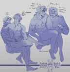  2boys abs anger_vein arm_hair ass barefoot blush completely_nude dio_brando inseki jojo_no_kimyou_na_bouken jonathan_joestar leg_hair male_focus multiple_boys nipples nude phantom_blood shorts sitting sitting_on_lap sitting_on_person tmblyeet yaoi 