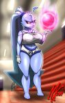  anthro ball basketball basketball_(ball) basketball_court big_breasts breasts buckteeth dark_sclera easter easter_bunny female hi_res holidays lagomorph leporid mammal monkeyxflash rabbit solo space_jam teeth thick_thighs tune_squad_outfit tune_squad_outfit_(1996) warner_brothers 