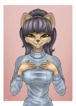  anthro artist_catd bedroom_eyes catd clothing female fingers front_view grin hair hi_res kitty_katswell looking_at_viewer narrowed_eyes nickelodeon seductive smile smiling_at_viewer solo sweater t.u.f.f._puppy topwear 