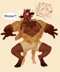  2026 abs after_transformation ahegao anthro aroused behind_another blush blush_lines bodily_fluids body_hair brown_body brown_fur bulge caldatelier chest_hair clothing collared_shirt colored dialogue digital_drawing_(artwork) digital_media_(artwork) dress_shirt duo embarrassed english_text equid equine erection erection_under_clothing erection_under_shorts floral_print fur hi_res hooves horse human humanoid_hands light_body light_shorts light_skin looking_pleasured male mammal muscular muscular_anthro muscular_male nipple_fetish nipple_pinch nipple_play pecs pinch raised_arms shaded shirt shocked short_sleeves speech_bubble standing standing_behind steam sweat teeth text thought_bubble tight_clothing tiptoes tongue tongue_out topwear tremble_spikes werecreature wereequine werehorse white_eyes wide_eyed yellow_clothing yellow_shirt yellow_topwear 