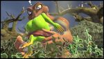  3d_(artwork) absurd_res amphibian anthro big_butt big_tongue bodily_fluids butt comic digital_media_(artwork) duo female frog hi_res kylebobby male male/female oral_vore outside saliva size_difference smaller_female source_filmmaker_(artwork) tongue vore wet wrapping_around 