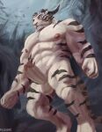  anthro black_body black_fur ekoi1995 felid fur hi_res horn male mamaduo_(character) mammal multicolored_body multicolored_fur muscular muscular_anthro muscular_male pantherine solo tiger two_tone_body two_tone_fur white_body white_fur 