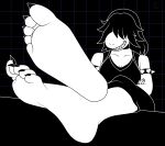  5_toes absurd_res anthro barefoot big_feet biped breasts capri_pants claws deltarune feet female foot_focus hair hi_res humanoid_feet humanoid_hands long_hair non-mammal_breasts reptile scalie sharp_claws soles solo sonictemperance susie_(deltarune) toe_claws toes video_games 