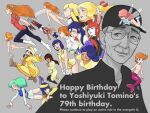  6+girls absurdres aobito_sukoyaka_bystander ass asyla_mass blonde_eyes blonde_hair blue_eyes blue_hair breasts character_request check_character copyright_request daitarn_3 dunbine earth_federation glasses green_eyes green_hair greyscale_inset gundam gundam_zz happy_birthday hat highres ideon juusenki_l-gaim l-gaim long_hair multiple_boys multiple_girls nude old old_man open_mouth orange_hair real_life seisenshi_dunbine sentou_mecha_xabungle short_hair smile tomino_yoshiyuki xabungle_(mecha) zambot_3 zeta_gundam zeta_gundam_(mobile_suit) 