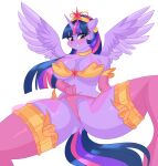  absurd_res anthro anthrofied blush breasts cleavage clothed clothing equid equine female friendship_is_magic genitals hi_res horn mammal my_little_pony panties pussy solo spread_legs spreading twilight_sparkle_(mlp) underwear winged_unicorn wings xjenn9 