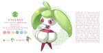  arrow_(symbol) blawn_z bounsweet character_name closed_mouth commentary_request evolutionary_line full_body height highres pink_eyes poke_ball_symbol pokedex_number pokemon pokemon_(creature) pokemon_focus solo standing stats steenee translation_request tsareena vietnamese_commentary vietnamese_text weight white_background 