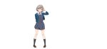  1girl :p ;p anime_coloring arm_behind_back black_socks blue_eyes blue_jacket breasts brown_shoes closed_mouth collared_shirt dress full_body grey_dress grey_hair highres jacket kneehighs loafers long_sleeves looking_at_viewer love_live! love_live!_superstar!! multicolored_hair neck_ribbon negative_space official_art one_eye_closed open_clothes open_jacket pinafore_dress pink_hair red_ribbon ribbon school_uniform shirt shoes short_dress short_hair simple_background sleeveless sleeveless_dress smile socks solo standing streaked_hair tachi-e tang_keke tongue tongue_out transparent_background v v_over_eye white_shirt winter_uniform yuigaoka_school_uniform 