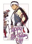  +++ 5boys alex_winger bandaged_hand bandages belt black_belt black_gloves black_hair black_shirt blonde_hair border brown_eyes cake coat commentary english_commentary english_text facial_hair fingerless_gloves food gloves grey_coat happy_birthday headband highres holding holding_plate jacket ken_masters looking_to_the_side luke_sullivan male_focus multiple_boys official_alternate_costume open_clothes open_jacket open_mouth pants plate rashid_(street_fighter) red_headband red_pants ryu_(sf6_outfit_3)_(street_fighter) ryu_(street_fighter) shirt short_hair short_sideburns sideburns sideways_glance smile solo_focus street_fighter street_fighter_6 sukajan thick_eyebrows trecomics very_short_hair white_border white_headband white_pants white_shirt 