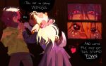  ... 1girl 1other absurdres antlers blonde_hair blush bow brown_hair canon_event commentary deer_antlers deer_girl deltarune drawingmeebo english_commentary english_text eyelashes freckles furry furry_female hair_bow heart highres horns kris_(deltarune) noelle_holiday red_eyes red_pupils red_soul_(utdr) reindeer_girl soul_(character)_(deltarune) soul_(utdr) source_quote speech_bubble spoilers sweater tail tears thorn_ring_(deltarune) utdr_(toby_fox) weird_route_(deltarune) 
