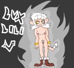  arnold_parley boots breasts clothing female female/female footwear genitals hair haplorhine hi_res humanoid klonoa_(series) lolo mammal monkey namco_high nude primate pubes pussy solo video_games white_hair 