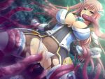  1girl armor blue_eyes blush bodysuit boots breasts broken_armor censored cleavage crotchless divine_heart_makina divine_heart_makina_(character) fellatio game_asset gloves grabbed_by_tentacles hair_ornament kuroishi_ringo kurusu_makina_(divine_heart_makina) large_breasts long_hair magical_girl mosaic_censoring non-web_source official_art oral outdoors panties panties_over_pantyhose pantyhose pink_hair pussy rape restrained self-datamine solo spread_legs sweat tentacle_sex tentacles thigh_boots thighhighs torn_bodysuit torn_clothes torn_pantyhose underwear vaginal variant_set visual_novel_cg 