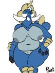  anthro big_breasts blue_body breasts female genitals ipainthere nintendo pok&eacute;mon pok&eacute;mon_(species) pussy samurott solo thick_thighs video_games 