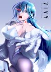  1girl android artist_request blue_eyes blue_hair damaged gloves highres looking_at_viewer mechanical_parts missing_limb red_eyes vivy vivy:_fluorite_eye&#039;s_song 
