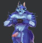  anthro big_penis canid canine canis genitals mafekoba male mammal muscular muscular_anthro muscular_male penis solo tindalos_(tas) tokyo_afterschool_summoners video_games wolf 