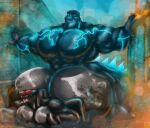  abdominal_bulge abs all_fours anal anal_penetration anthro ass_up belly biceps big_belly big_breasts big_butt big_pecs blue_body blue_scales bodily_fluids breast_squish breasts butt claws deep_penetration doggystyle duo from_behind_position godzilla godzilla_(series) grunting kaiju male male/male monster moobs muscular muscular_male muto_(godzilla) open_mouth orgasm orgasm_face pecs penetration red_eyes scales scalie sex squish thick_thighs toe_claws toho tongue vein veiny_muscles wide_hips xtrent968 