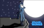  anthro bianca_(sheep_and_wolves) blue_body blue_eyes blue_fur blue_hair breasts canid canine canis casual_nudity ceeme521 cliff digital_media_(artwork) featureless_breasts featureless_crotch female fur hair light long_hair mammal moon moonlight night nude outside pose russian shadow sheep_and_wolves simple_background sky smile solo star starry_sky tuft wizart wizarts wolf 