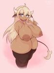  animal_humanoid areola behniis big_breasts blonde_hair bovid bovid_humanoid bovine bovine_humanoid breasts cattle_humanoid clothing female hair hi_res humanoid legwear mammal mammal_humanoid nipples solo thick_thighs thigh_highs 