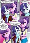  absurd_res anthro anthrofied caoscore clothed clothing comic dialogue duo equid equine female friendship_is_magic hair hi_res horn mammal my_little_pony purple_body purple_hair rarity_(mlp) suri_polomare_(mlp) unicorn white_body 