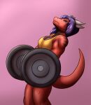  exercise female hi_res lizard muscular muscular_female nykka reptile scalie solo thony_dog weightlifting workout 