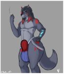  absurd_res big_bulge big_butt bulge butt canid canine canis cigarette clothing enzeru genital_outline hi_res huge_bulge jockstrap looking_at_viewer male mammal mechanical_arm muscular muscular_male sheath_outline smoking smoking_tobacco solo theok_arts thick_thighs underwear wolf 