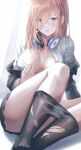  5-toubun_no_hanayome headphones moda_(mo_da_3) nakano_miku no_bra open_shirt panty_pull seifuku skirt_lift torn_clothes undressing 