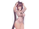  animal_ears dress long_hair see_through tokkihouse twintails wet white 