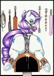  absurd_res anus ball_gag big_butt bodily_fluids butt cum dildo equid equine female feral friendship_is_magic gag genital_fluids genitals hair hi_res horn longinius mammal my_little_pony purple_hair pussy rarity_(mlp) sex_toy solo unicorn white_body 