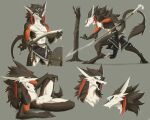  2021 5:4 abs absurd_res accessory ankle_band anthro athletic athletic_anthro athletic_male black_sclera black_tongue blue_eyes brown_body brown_fur cheek_tuft chest_tuft claws countershade_torso countershading crotch_tuft dagger digital_media_(artwork) digitigrade facial_tuft fangs feathers featureless_crotch finger_claws fur grey_background grey_body grey_fur headband hi_res jewelry kaku_(kluclew) kemono kluclew long_tail male melee_weapon multiple_images necklace nude open_mouth plant polearm pupils sergal shaded shadow simple_background slit_pupils solo standing sword tail_tuft toe_claws tongue topless_anthro topless_male tree tuft weapon white_body white_countershading white_fur 