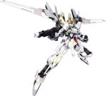  beam_rifle clenched_hand energy_gun flight_pack glowing glowing_eyes glowing_lines gun gundam gundam_build_fighters gundam_build_fighters_amazing_ready holding holding_gun holding_weapon joints lunagazer_gundam mobile_suit no_humans official_art pose thrusters weapon white_armor wings 