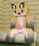  animal_genitalia animal_penis anthro bed canid canine canine_penis fox furniture genitals male mammal minecraft penis sitting sitting_on_bed solo unfoe363 video_games 