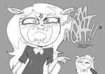  angry anthro blush cartoon_hangover claire_(the_summoning) dbaru english_text felid feline female greyscale humor inverted_pentagram mammal meme monochrome sharp_teeth solo teeth text the_summoning 