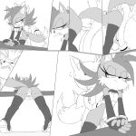  1:1 absurd_res anthro archie_comics bodily_fluids duo ejaculation female fiona_fox forced grab_tail handcuffs hb_lint hi_res male miles_prower monochrome rape sex shackles sonic_the_hedgehog sonic_the_hedgehog_(archie) sonic_the_hedgehog_(comics) sonic_the_hedgehog_(series) sweat 