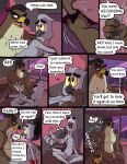  afrotropical_parrot avian bed bedroom bird clothing comic dialogue disney ducktales ducktales_(2017) duo english_text falcon falcon_graves falconid furniture genitals hi_res inside ladybugk male male/male mark_beaks parrot penis romantic_couple text true_parrot 