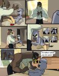  afrotropical_parrot avian bed bedroom bird clothing comic dialogue disney ducktales ducktales_(2017) duo falcon falcon_graves falconid furniture hi_res inside ladybugk male male/male mark_beaks parrot romantic_couple true_parrot undressing 