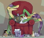  animated anthro beverage bodily_fluids chair crackajackin diaper eyes_closed fondling food furniture gecko genital_fluids gex_(series) gex_the_gecko lizard lying magic_wand male masturbation moan on_back open_mouth pacifier peeing pizza pizza_box reptile scalie short_playtime solo tail_stocking teeth tongue tv_remote urine video_games wet_diaper wetting wetting_diaper 