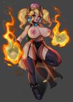  animal_humanoid big_breasts blonde_hair blue_eyes bowsette_meme breasts camel_toe clothed clothing crown curvy_figure ear_piercing ear_ring female fire genitals hair hi_res horn humanoid humanoid_pointy_ears kinky_queen koopa_humanoid looking_at_viewer mario_bros meme nintendo nipple_piercing nipples one_eye_closed piercing pigtails pussy scalie scalie_humanoid skimpy solo super_crown thick_thighs thigh_higs video_games voluptuous 