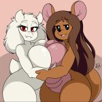  absurd_res animate_inanimate anthro big_breasts boss_monster bovid breast_grab breast_squish breasts breasts_frottage brown_body brown_hair caprine digital_media_(artwork) disney duo female female/female fur goat hair half-closed_eyes hand_on_breast hi_res horn huge_breasts interspecies kanga kangaroo living_plushie long_ears long_hair looking_at_viewer macropod mammal marsupial mature_anthro mature_female mother multicolored_body narrowed_eyes naughty_face nr_ac nude open_mouth open_smile parent plushie red_eyes shaded shadow side_boob signature simple_background smile squish thick_thighs tongue toriel two_tone_body undertale video_games white_body white_fur wide_hips wig winnie_the_pooh_(franchise) 