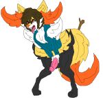  animal_genitalia animal_penis anime_eyes anthro axelo_the_braixen axelocraft1500_(artist) balls black_body black_fur blue_clothing braixen brown_hair canid canine canis clothing digital_drawing_(artwork) digital_media_(artwork) fan_character fox fur genitals hair hi_res male mammal multicolored_tail nintendo open_mouth orgasm orgasm_face penis pok&eacute;mon pok&eacute;mon_(species) red_body red_eyes red_fur solo stick video_games white_body white_fur yellow_body yellow_fur 