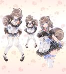  animal_ears cleavage garter maid ore_p_1gou skirt_lift stockings tail thighhighs 
