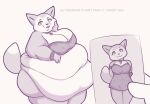  2021 anthro belly big_belly bra breasts canid canine clothed clothing english_text female hi_res kelpu_(artist) krystal_(dinosaur_planet) looking_at_viewer mammal morbidly_obese morbidly_obese_anthro morbidly_obese_female obese obese_anthro obese_female open_mouth overweight overweight_anthro overweight_female simple_background text underwear white_background 