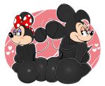  absurd_res amelia_fieldmouse anthro ass_to_ass big_butt black_body blackmore breasts butt disney duo female hi_res mammal minnie_mouse mouse murid murine nude rear_view rodent 