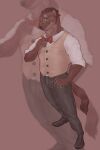  absurd_res anthro blue_eyes bow_tie clifford_tibbits clothed clothing echo_(series) echo_project eyewear fanofthefurr footwear formal glasses hair hi_res male mammal mustela mustelid musteline shoes smile solo standing stoat the_smoke_room topwear true_musteline vest video_games visual_novel 